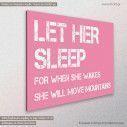 Canvas print Let her sleep.., side