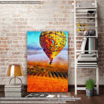 Canvas print Hot air balloon, Morning flight
