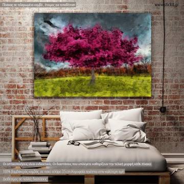 Πίνακας σε καμβά Δέντρο, Purple tree