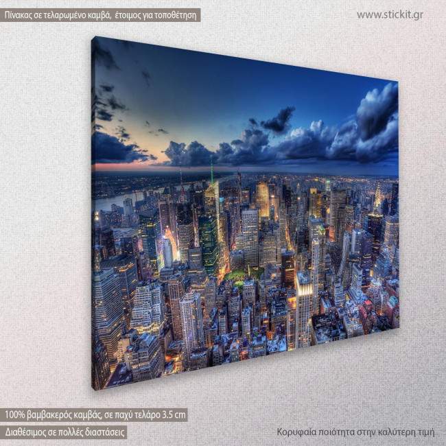 Canvas printNew York, New York by night, side