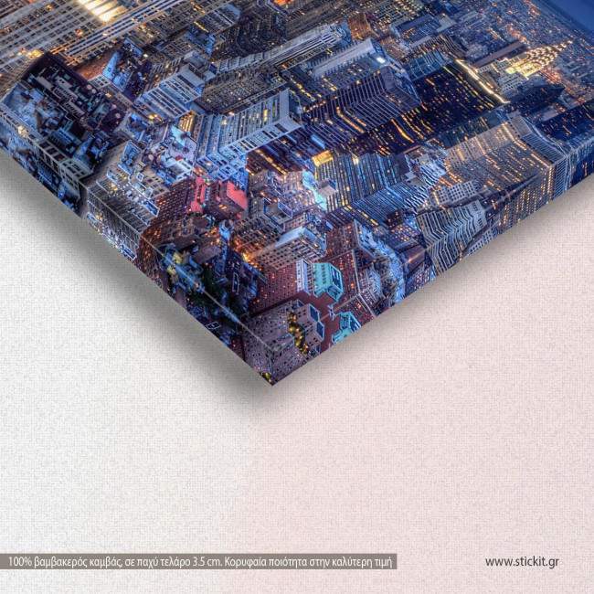 Canvas printNew York, New York by night, detail