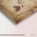 Canvas print Wooden world map, detail
