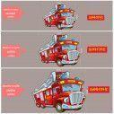 Wall stickers fire department truck cartoon