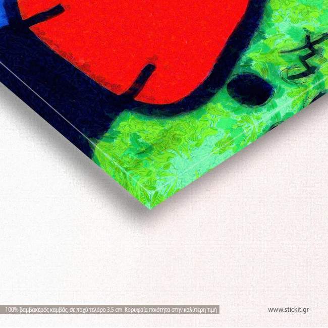 The break of day reart  (original by J. Miro) canvas print, detail