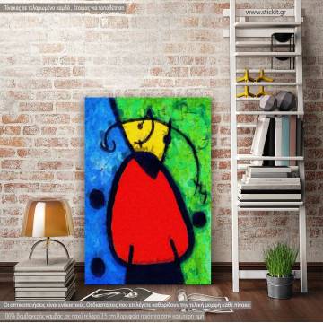 The break of day reart  (original by J. Miro) canvas print