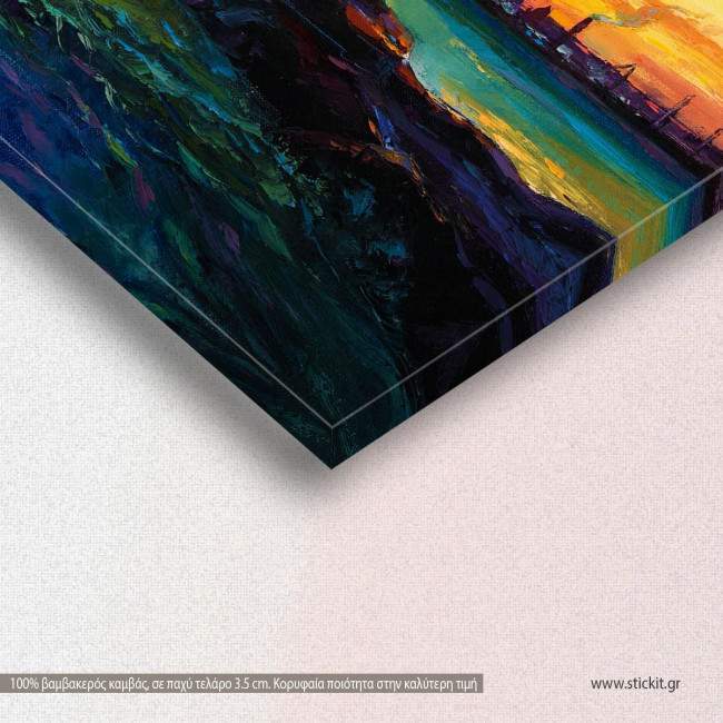 Harbor, πίνακας σε καμβά, λεπτομέρεια