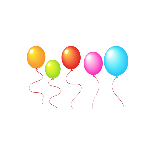 Kids wall stickers Colorful balloons