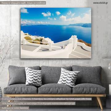 Πίνακας σε καμβά Σαντορίνη, Santorini View VII