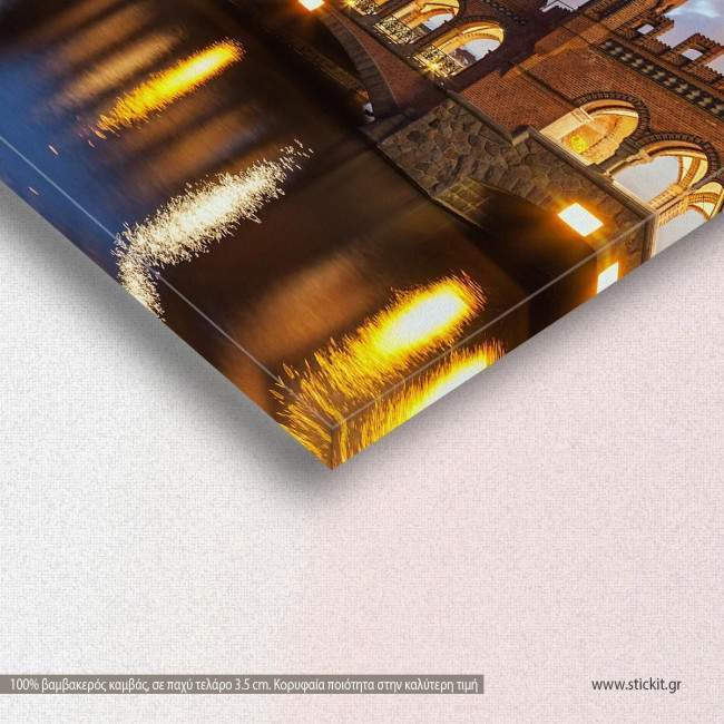 Canvas print Berlin, bridge, Oberbaum bridge, detail