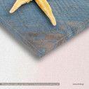 Canvas print, Group stars on blue wood, detail