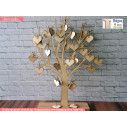 Wooden wishes board Tree with hanging hearts 