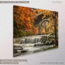 Berea falls In autumn, πίνακας σε καμβά, κοντινό