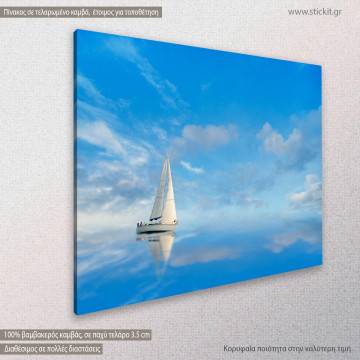 Canvas print Yacht on blue sky Framed canvas View 1 2