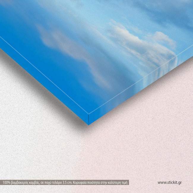 Canvas print, Yacht on blue sky, detail
