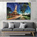 Canvas print Paris, Eiffel Tower by night