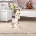 wooden decorative figure cute princess