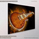 Canvas print , Guitar in flames, side