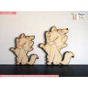 Wooden decorative figure cat