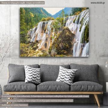Canvas print, Waterfall in autumn