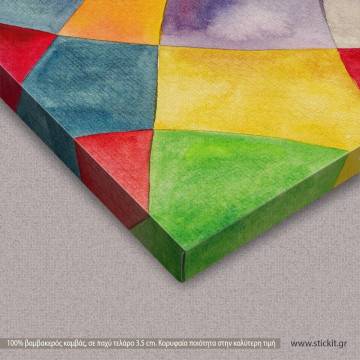 Canvas print Happiness, water colors five panels 2