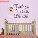 Kids wall stickers girl, Twinkle Twinkle Little star