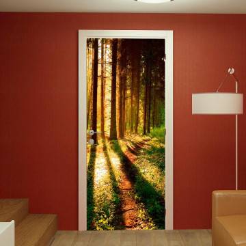Door sticker Forest light