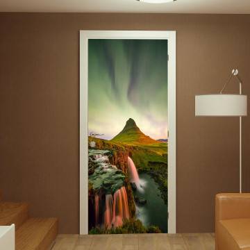 Αυτοκόλλητο πόρτας Northern lights