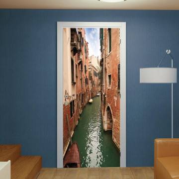 Αυτοκόλλητο πόρτας Venetian canal