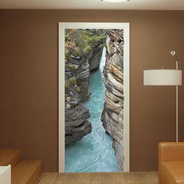 Door sticker The bottom cascade of a falls