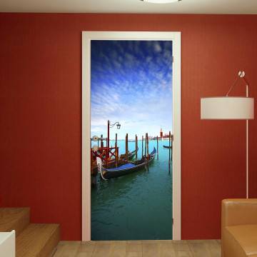 Door sticker Venetian canal sky