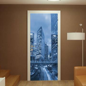 Door sticker La Defense at night