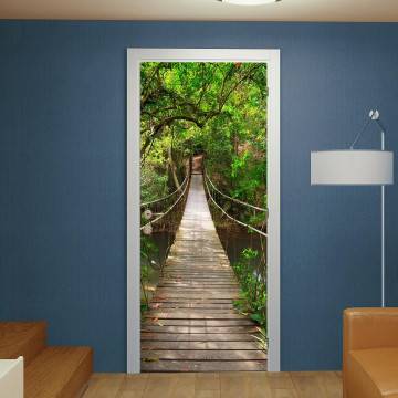 Door sticker Bridge to the jungle