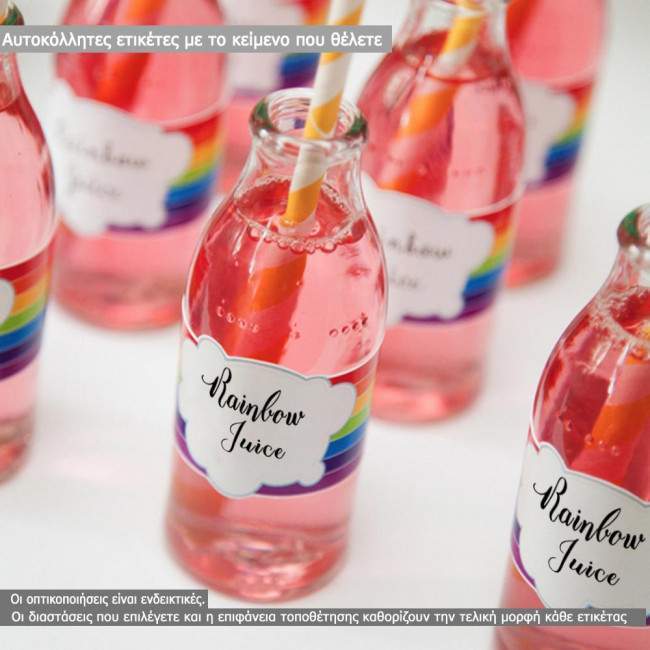 Sticker label Rainbow,  