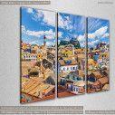 Canvas print city Corfu,  3 panels, side