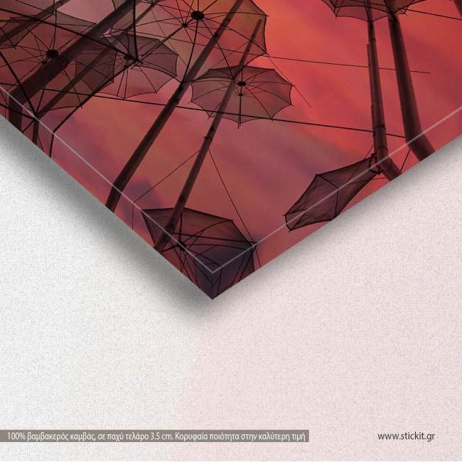 Canvas print Umbrellas Thessaloniki, detail