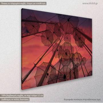 Canvas print Umbrellas Thessaloniki Framed canvas View 1 2