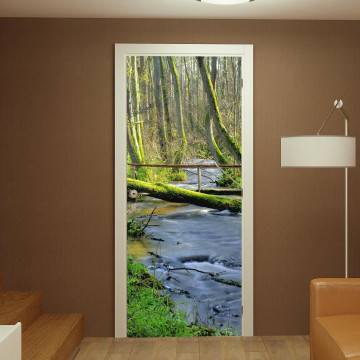 Door sticker River in the forest