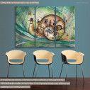 Canvas print Mr snail,  3 panels