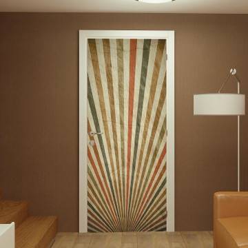 Door sticker Retro wavey background