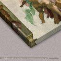 Canvas print The creation of Adam, Michelangelo, four panels, detail