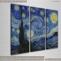 Canvas print Starry night, van Gogh Vincent,  3 panels, side