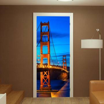 Door sticker Golden Gate Bridge at sunset