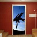 Door sticker Silhouette of a climber