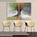 Canvas print Four season tree, two panels