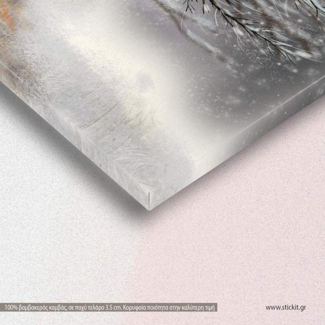 Canvas print Four season tree, two panels, side