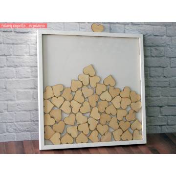 Frame with hearts wooden wishes board 2