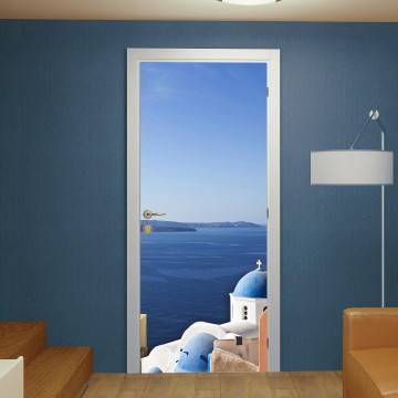 Αυτοκόλλητο πόρτας Santorini