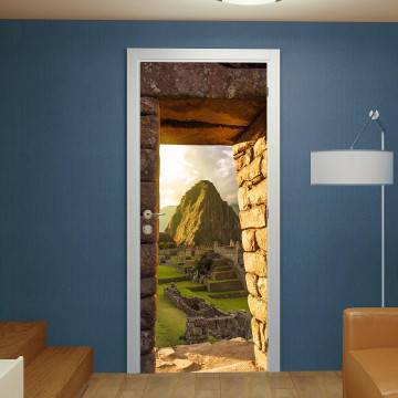 Αυτοκόλλητο πόρτας Machu Picchu