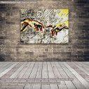 Canvas print The creation of Adam reart II,  (original by Michelangelo), reproduction