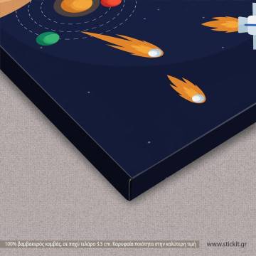 Kids canvas print Outer space 2
